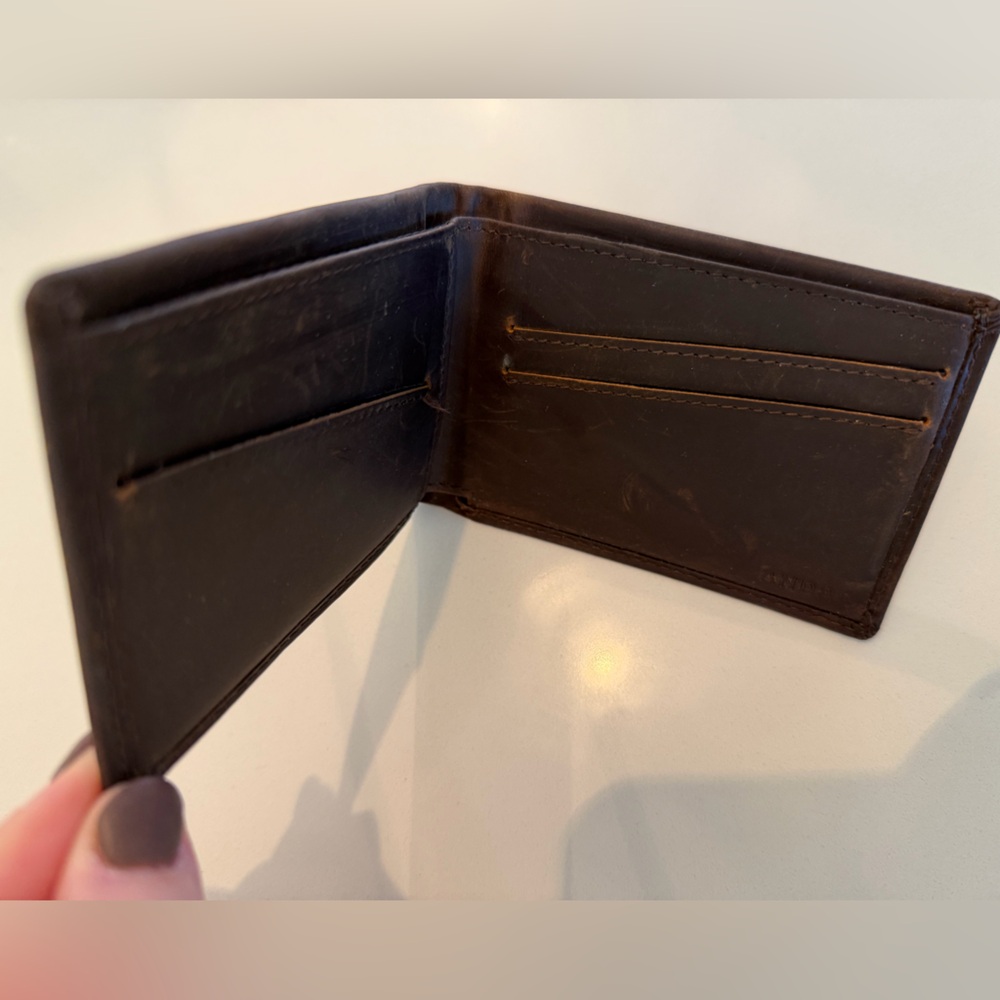Andar Ambassador Leather Wallet - saddle brown